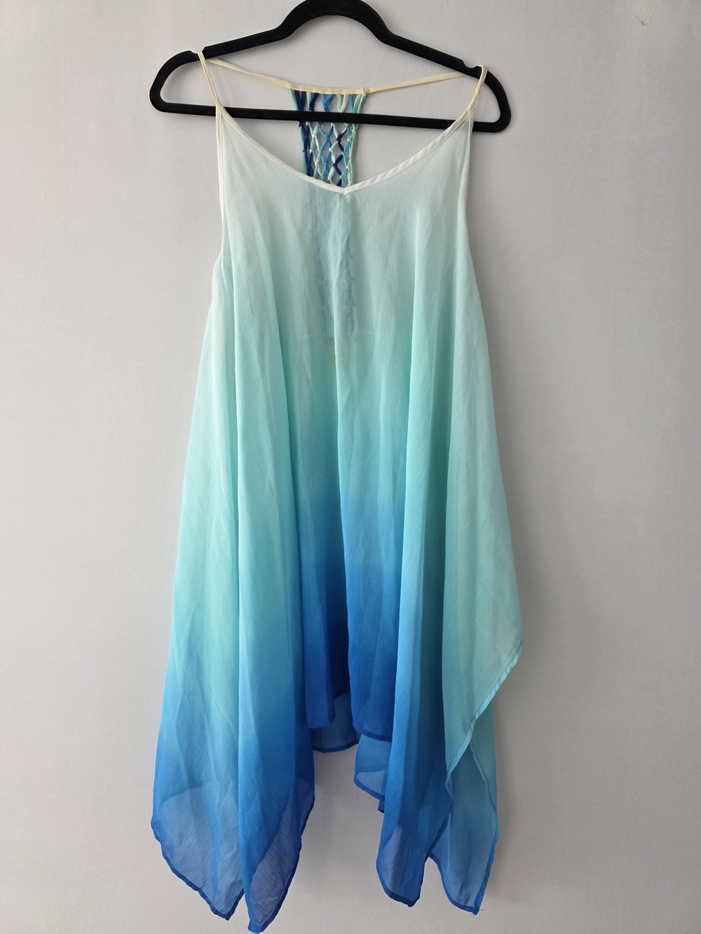 Bleu Rod Beattie Aqua to Royal Blue Ombre Cami with Braided Straps